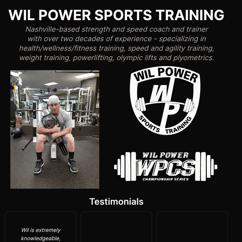 Wilpower Sports Training